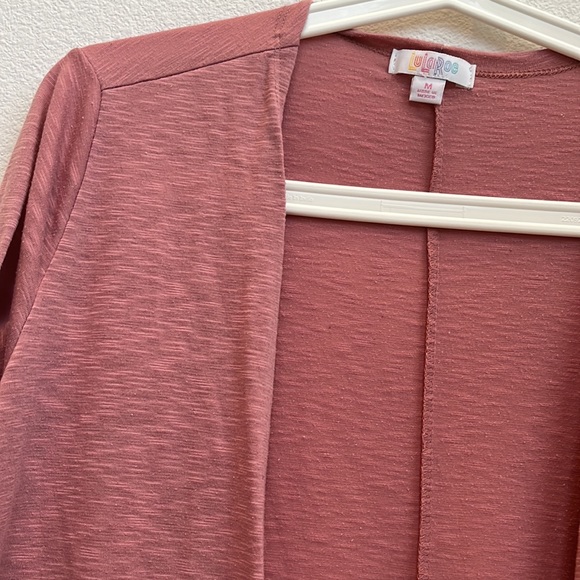 LuLaRoe Sarah Cardigan dusty mauve color size medium - Picture 3 of 5